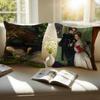 classical JJohn Everett Millais Cushion Cover Pillowcase Antidustmite Invisible Zipper Short Plush Sofa Cushion