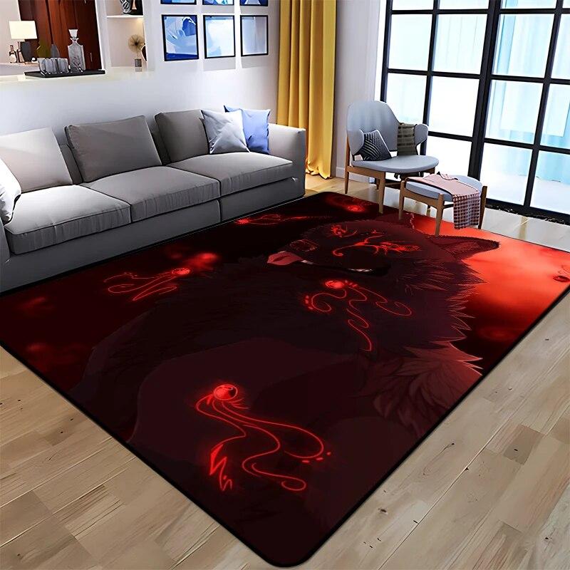 Best Selling Wolf Art Printed Carpet for Living Room Large Area Rug Soft Mat E-sports Chair Carpets Alfombra Gifts Dropshopping