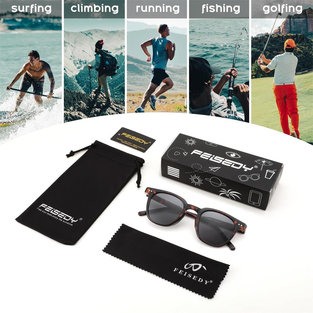 FEISEDY Polarized UV400 Popular for Mountain Smaller B0002 Women's Sunglasses, Protection, Driving, Fishing, Climbing, Shopping, Travel, Driving,