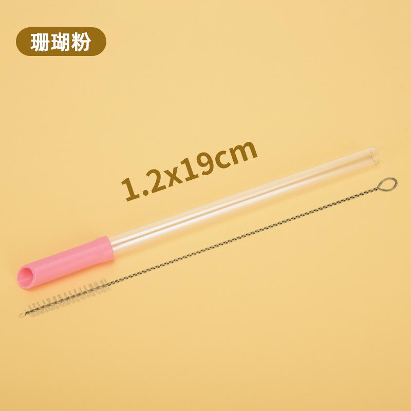 Tritan Telescopic Straw Set Milk Tea Beverage Reuse Water Cup 1.2Cm Straw Multi-Color Optional
