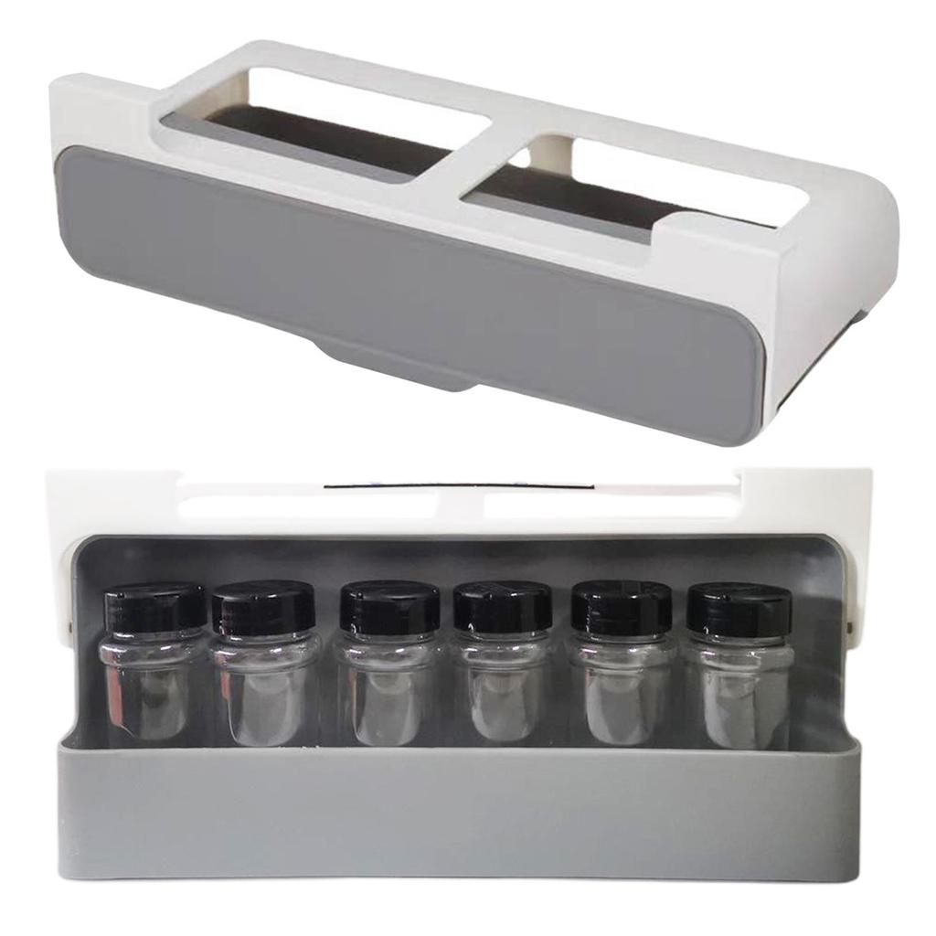 Prateleira para temperos Yousheng Kitchen, organizador de temperos de parede, suporte de plástico para frascos de temperos, organizador de despensa para casa, cozinha e sala de jantar