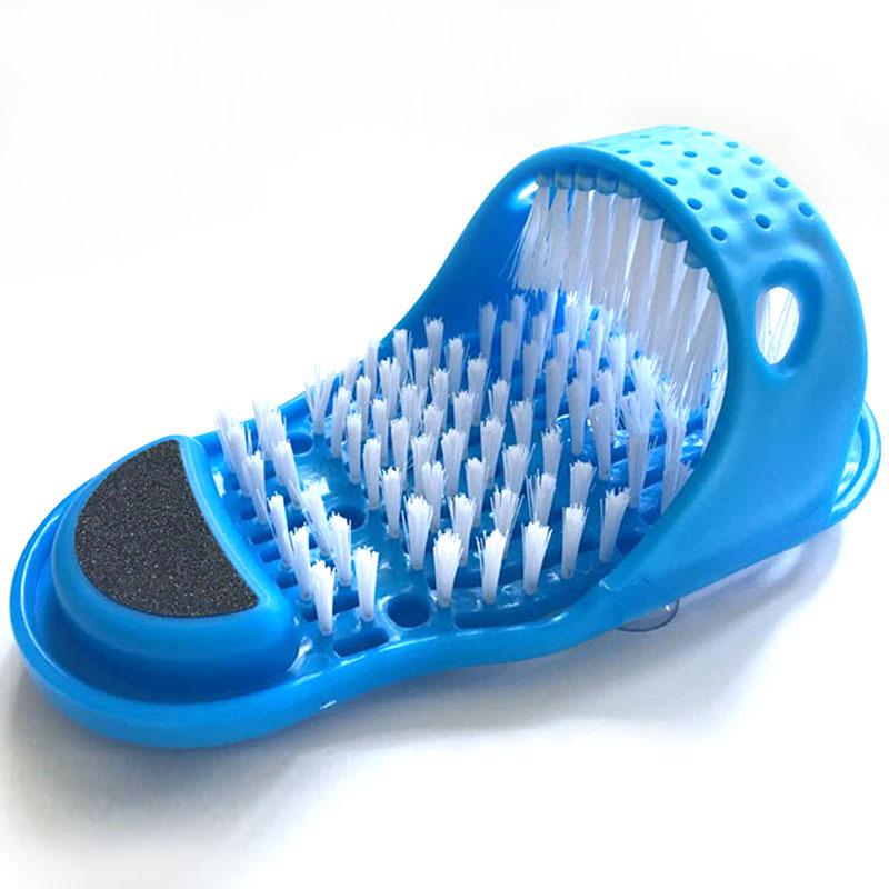 Easy Feet Exfoliating Massage Slippers - Foot Scrubber with Brush for Bathroom