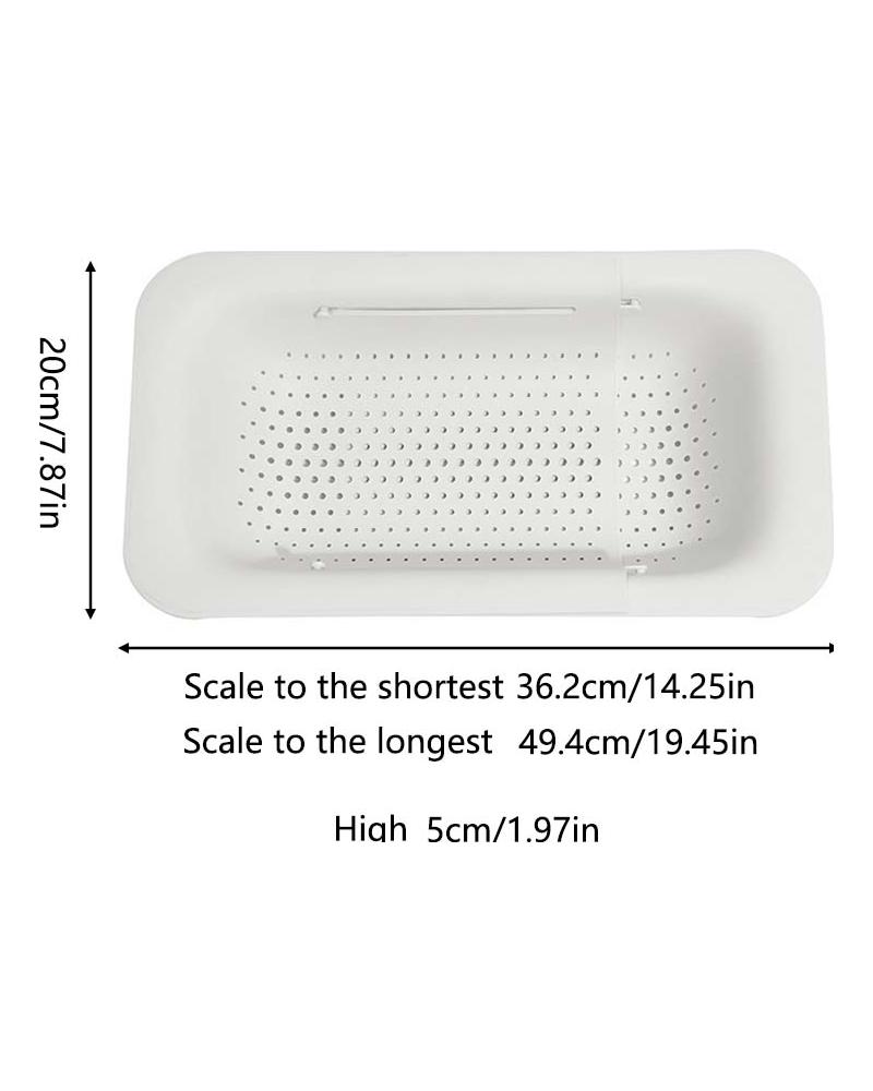 Colander Adjustable Fruits Vegetable Draining Basket Large Capacity Collapsible Plastic Drainer Tool Drying Home Strainer