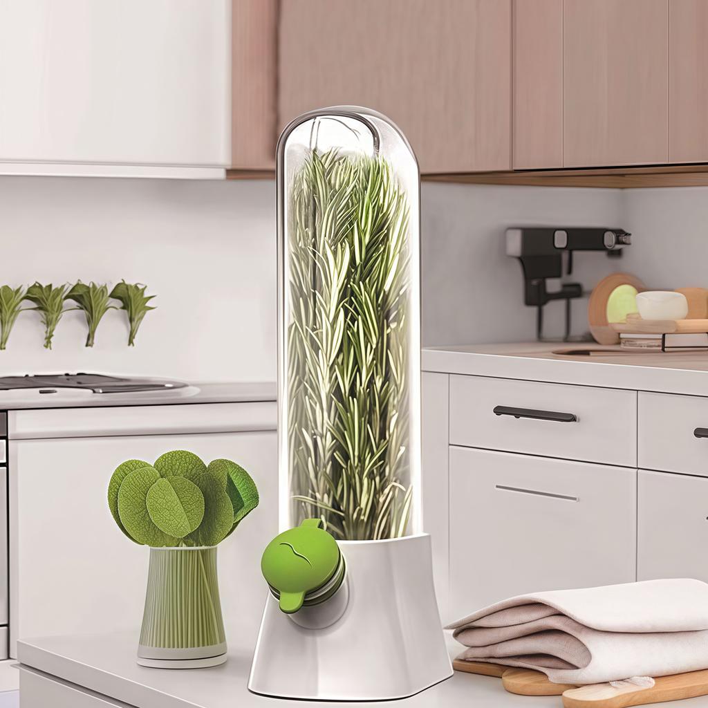 Herb Preserver Extenders Maintains Freshnesses 2 3 Interval Visible Lid Ventilated Bottom Safe for Refrigerator Storage