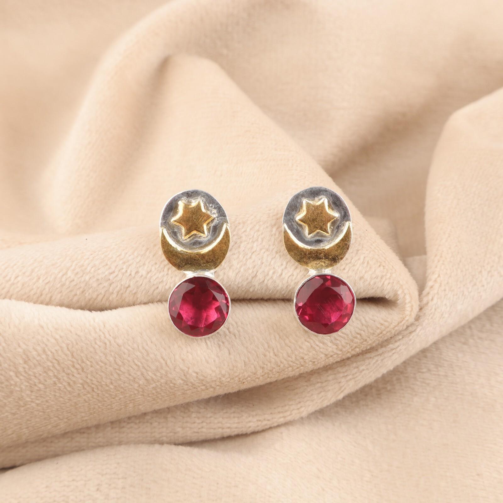 

Pink Tourmaline Gemstone 925 Sterling Silver Jewelry Stylish Stud Earrings 0.8 EE-141-17