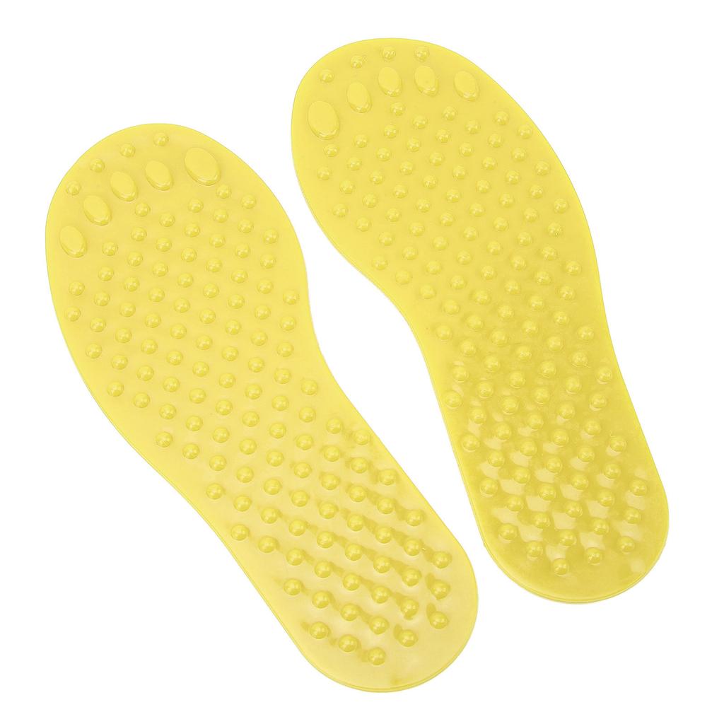 2Pair Foot Shaped Floor Markers PVC Non Slip Educational Footprint Markers for Preschool Classroom Kindergarten Yellow