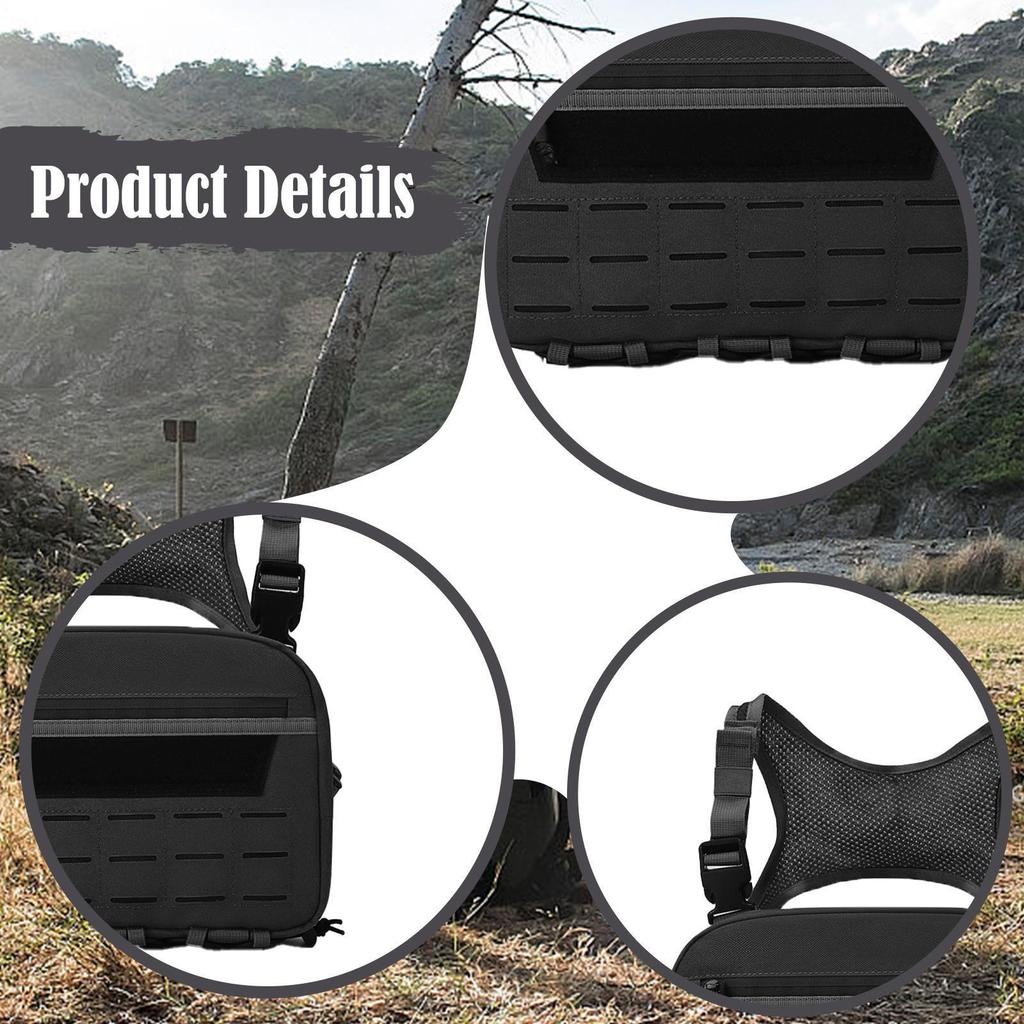 Chest Rig Vest Pack Backpacking Breathable Adults Sports Outdoor Bag