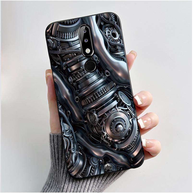 Casing For Nokia 5.1 Plus 6.1 Plus X5 X6 Luxury Dragon Cute Cool Boys Girls Soft silicon Phone Case Back Cover Black Matte Shell
