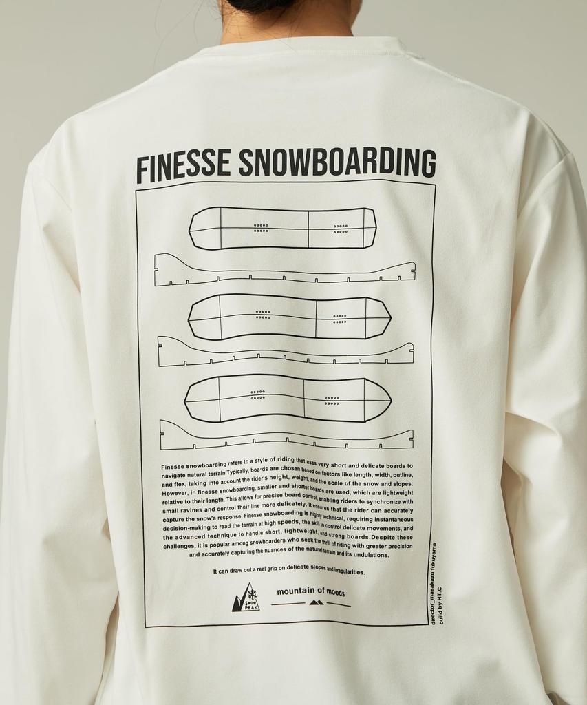 Snow Peak MofM Satoyama Long Sleeve Cut and Sew Long Sleeve for Men and Size Off White T-Shirt MM4510-TS01 T-Shirt Women, S,