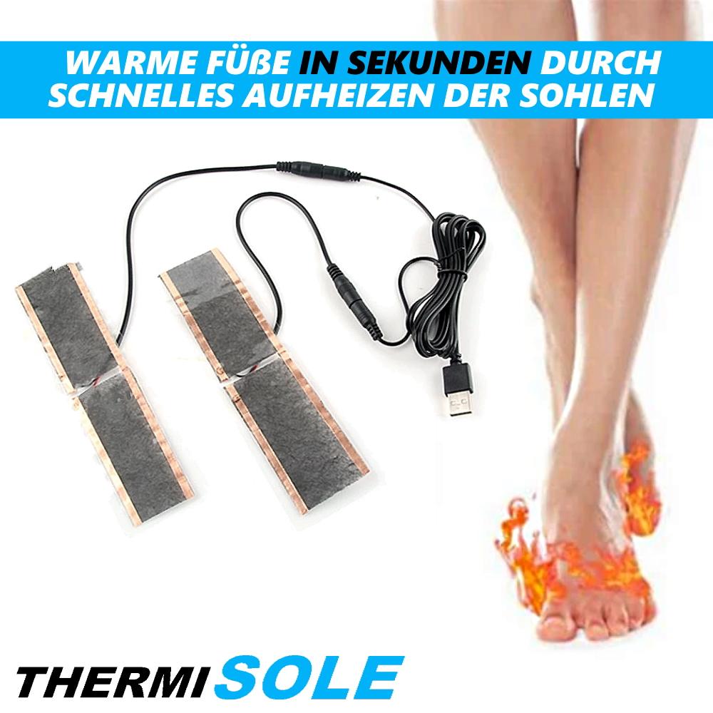 ThermiSole Beheizbare Einlegesohlen Thermosohlen Schuhheizung Schuheinlagen USB