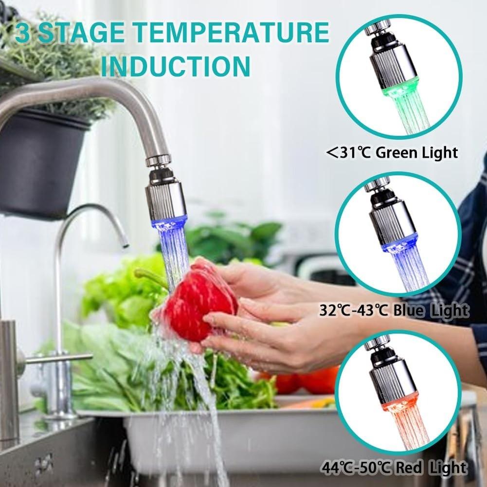 360 Degree Swivel Tap LED Kitchen Tap Attachment 360 Degree Swivel Tap Attachment Faucet Attachment Home Safety