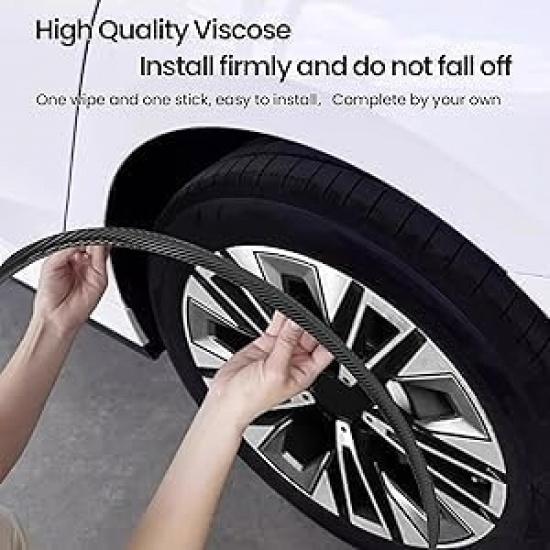 Wheel Arch Protector Lip Trim, Anti Scratch Protection Cover, Durable Universal Fit 28.4 Inch for Cars, Trucks, SUVs, Black