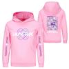 Kids' Long Sleeve Loose Pullover Letter Print Drawstring Hooded Sweatshirt