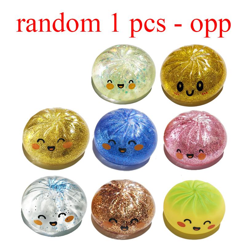 

Soft Dumpling Bun Squishy Toy Home Relaxation Gift Present Idea Realistic Steamed Bread Slow Rising Glitter Stress Ball Fidget Desk Toy