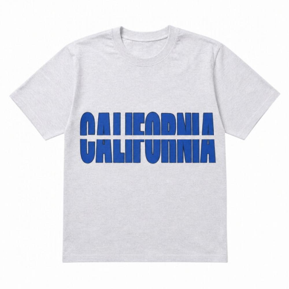 Limid Men S California LeTTering Round Neck ShorT Sleeve T ShirT Dmg Sha Q453740