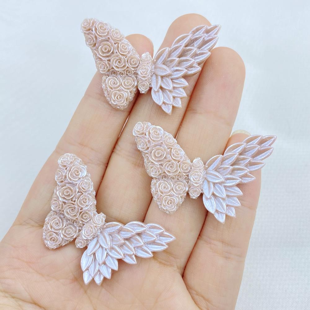 10Pcs New Models Colorful Cartoon Butterfly Series Resin Scrapbook DIY Jewelry Hairpin Headrope Decoration Crafts Diy Accessorie