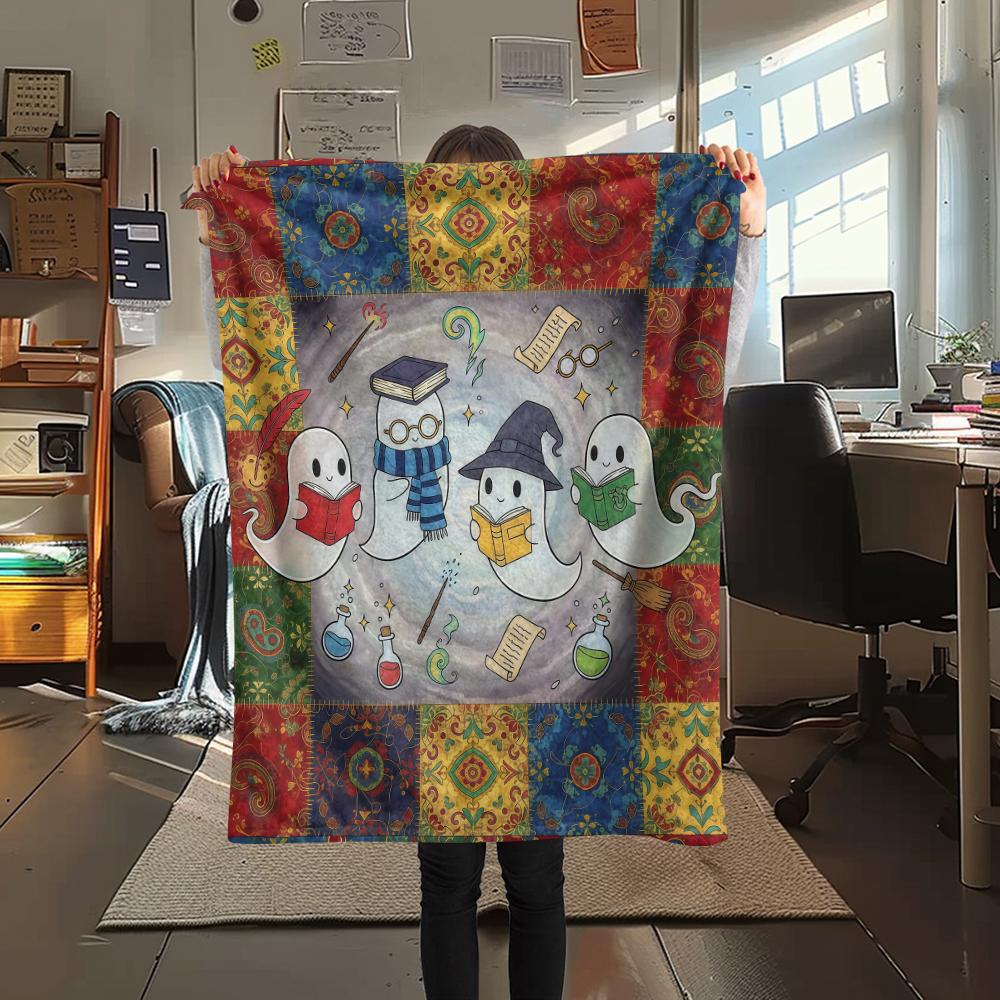 1 Pezzo Coperta in Flanella con Stampa Cartone Animato, Alta Qualità Confortevole per Tutte le Stagioni, Decorazione per la Casa, Calore e Comfort, Perfetta per Regalo di Natale Compleanno