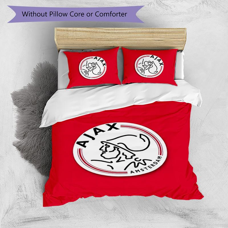 3pcs Ajax FC Design Cover Set - HD Printed Bedding with 1 Cover and 2 Pillowcases - Perfect for Home and Dorm Decor