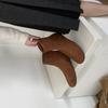 2025 Autumn and Winter New Round Head Rear Zipper Thin Soft Bottom Soft Surface Inner Slope Heel Martin Women's Short Boots