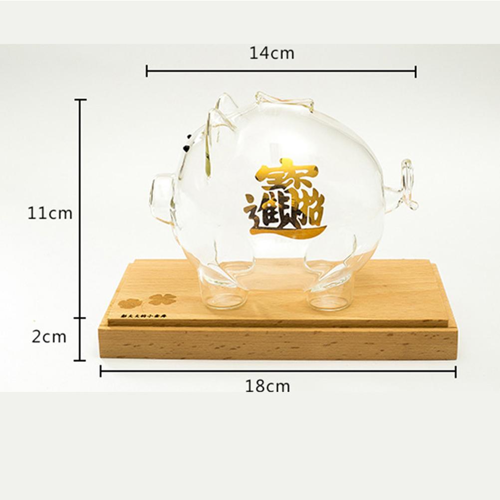 Korean TV Piggy Bank Money Pot High Borosilicate Glass Cute Pig Saving Pot Children Gift Home Ornaments
