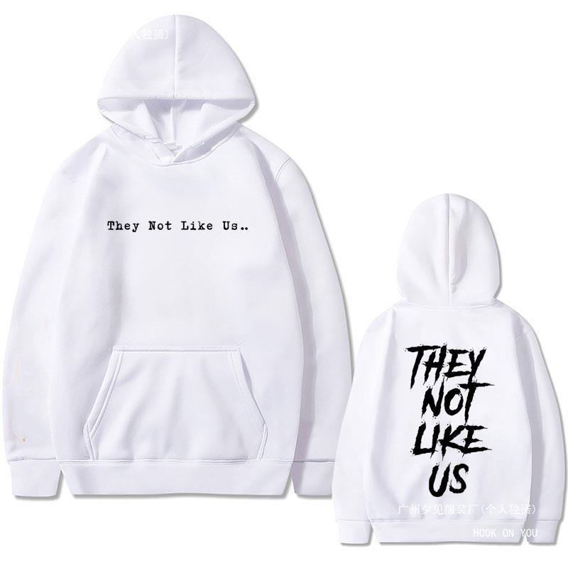 Rappndrick Lamar They Not Like Us Double Sided Print Hoodies Fashion Letter Printed Graphic Sweatshirts Casual Harajuku