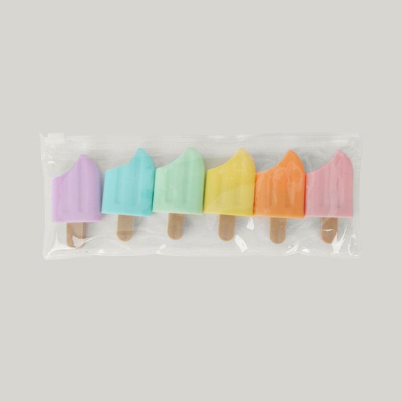 

Mini Cartoon Ice Cream Fluorescent Highlight Marker Pen Set - Multi-color Watercolor Graffiti Pens
