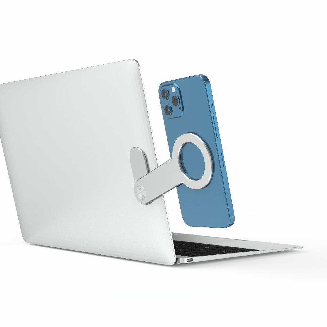

R-JUST SJ05-12 Magnetic Phone Stand Holder Laptop Notebook Monitor Expansion Bracket Silver Grey