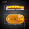 Partsam 2pcs [DOT Certified] Amber 4" LED Trailer RV Camper Side Marker Clearance Light