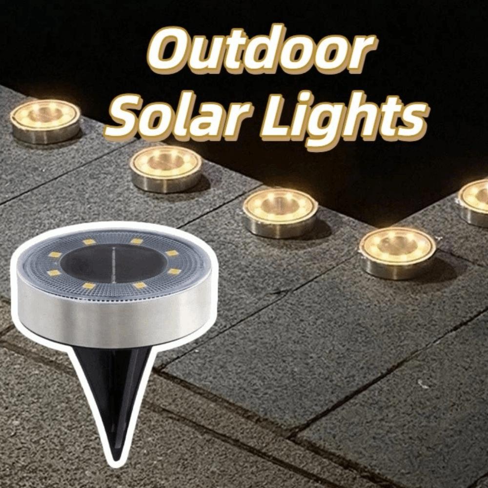 8 LED Outdoor Solar Light Solar Powered LED Ground Lamp Buried Garden Light Yard Decoration