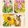 Yu Gao Insect & Hibiscus Rose Building Block Flowers - Compatible with Lego, Assembled Ornament Toys