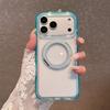 Acrylic ice crystal rotating bracket, mobile phone case, Apple 18promax high transparency all-inclusive anti-skid, suitable for iPhone17.