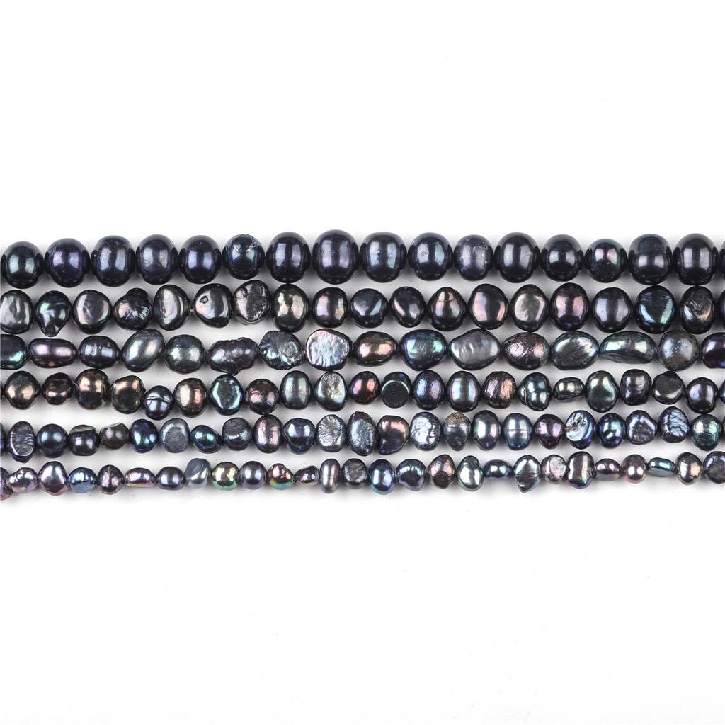 45-65Pcs Natural Freshwater Black Pearls Beads For DIY Necklace Bracelet Earrings Jewelry Making