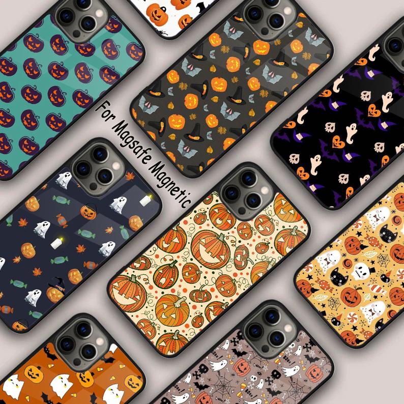 Halloween Pumpkin Horror Magnetic Phone Case For APPLE iPhone 17 Air 16 14 13 12 Pro Max 15 Plus Wireless Charge MagSafe Cover