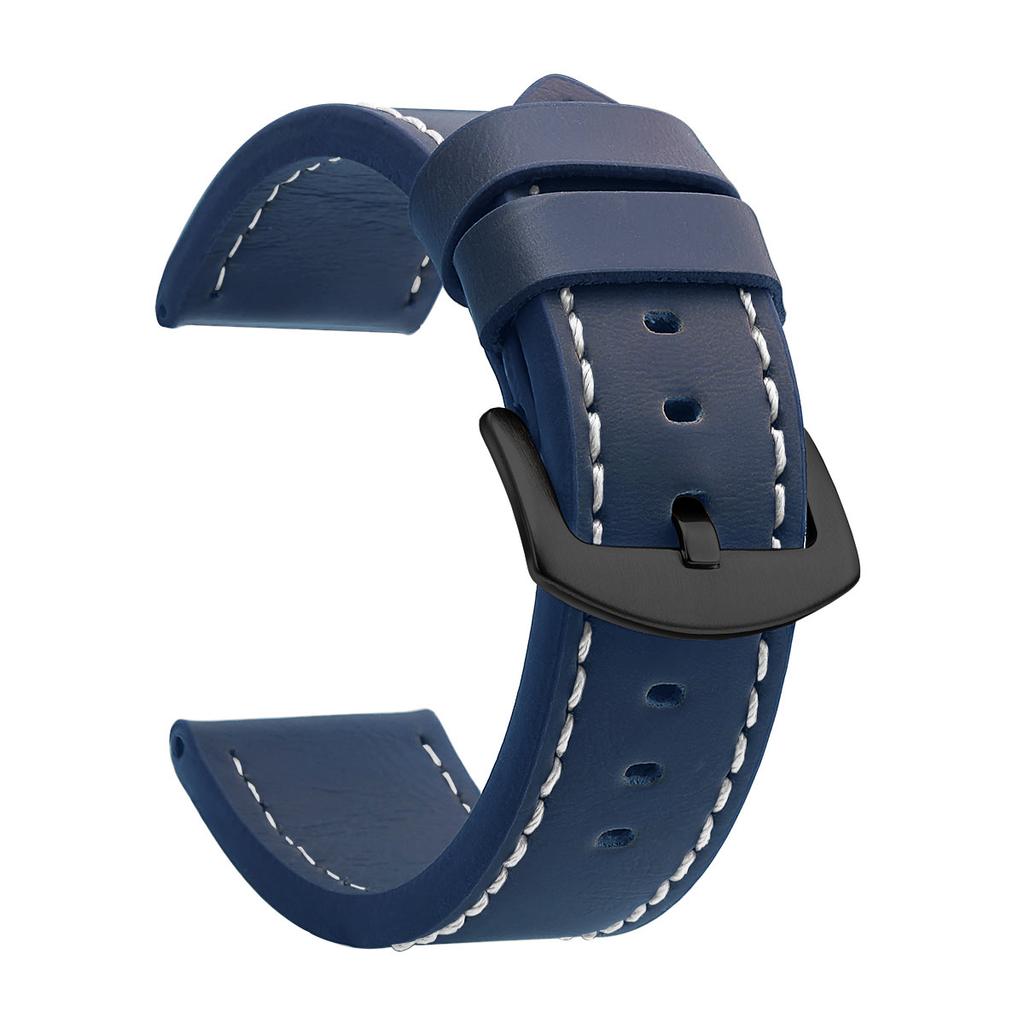 SAMCO Bracelet de Montre Sport Cuir Vintage Boucle Acier Inoxydable Accessoires de Montre 18mm 20mm 22mm 24mm
