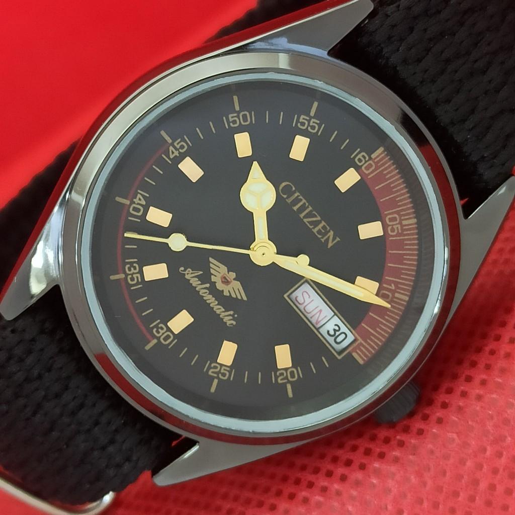 

ВОССТАНОВЛЕННЫЕ ВИНТАЖНЫЕ ЧАСЫ CITIZEN AUTO 8200 JAPAN MENS D/D BLACK 565a-a299311-2 SKU565a-a299311