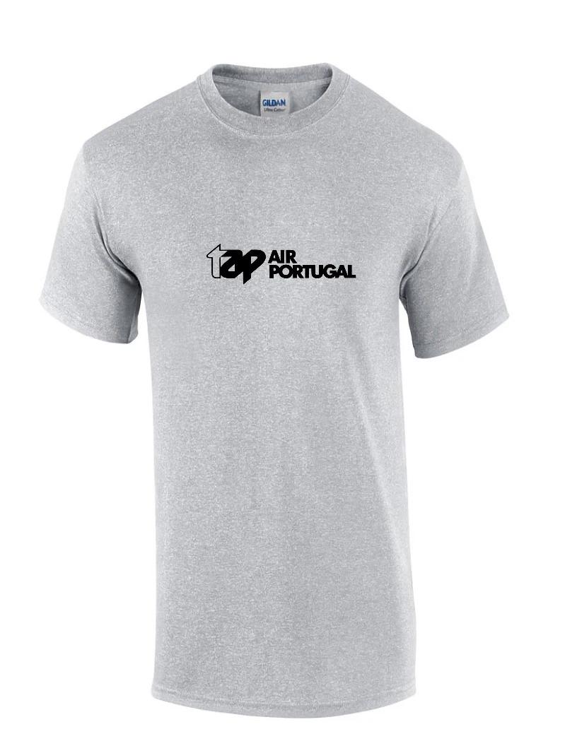 TAP Air Portugal Black Vintage Logo Portuguese Airline Sport Gray T-Shirt S