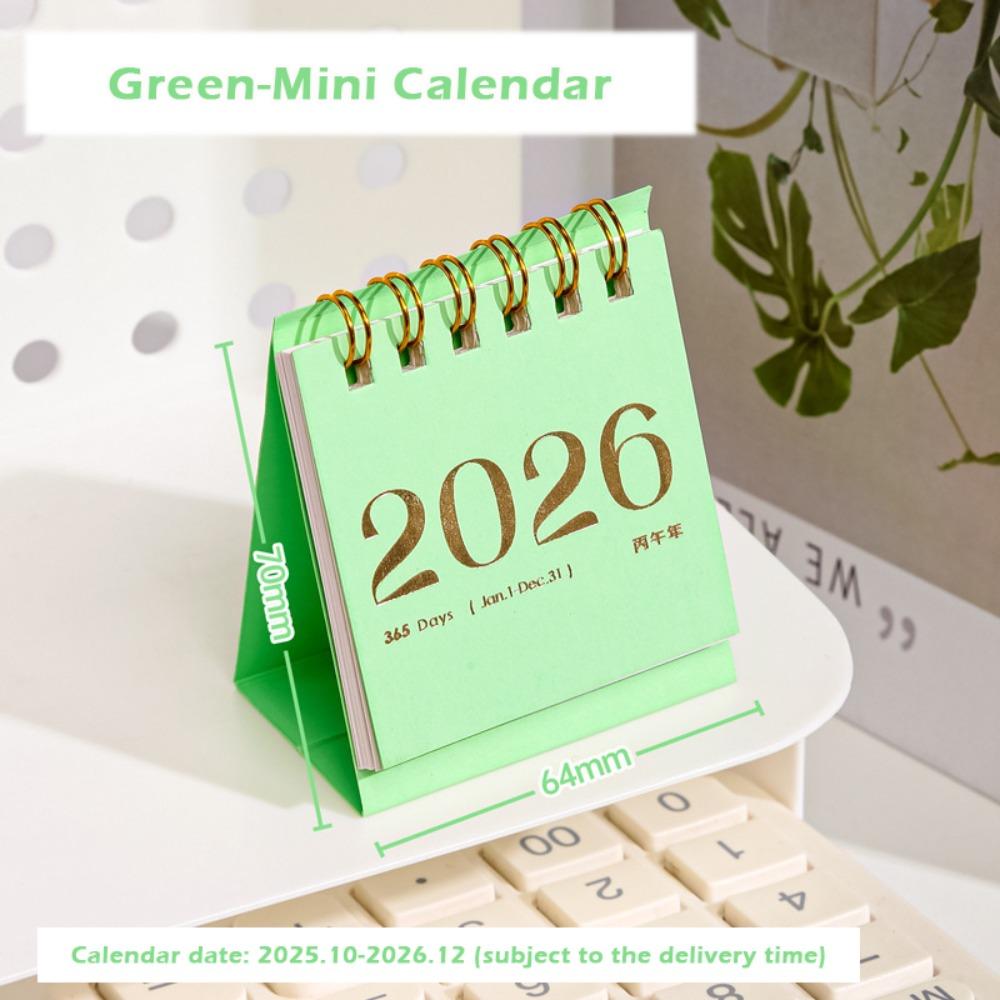 INS Mini 2026 Calendar Double Coil Portable Desk Calendar Calendar Ornaments New Year Gifts