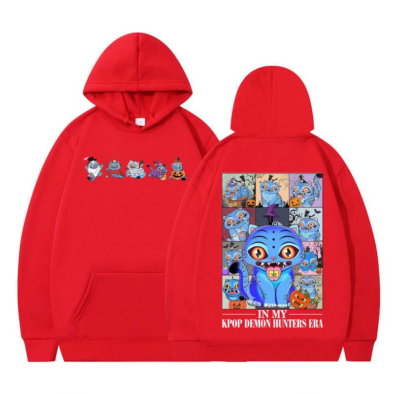 KPop Demon Hunters Anime Cartoon Print Hoodie Men Women Fashion Hoodie Long-sleeved Winter Hip-hop Casual and Loose Sportswear S