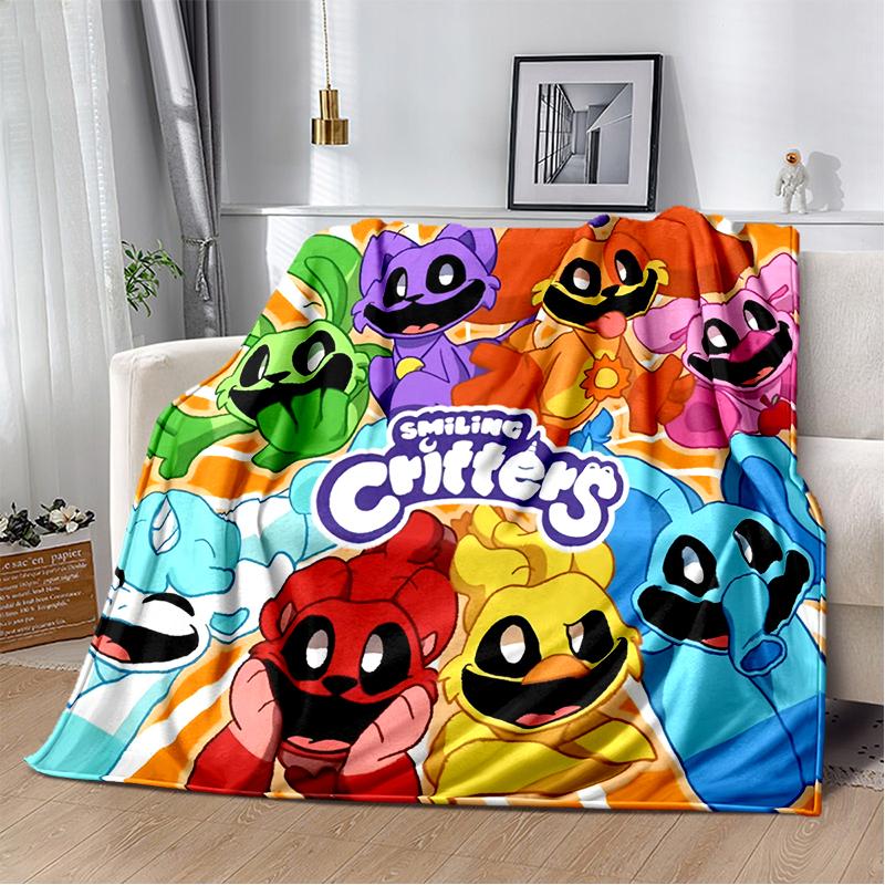 Cartoon S-Smiling C-Critters Catnap Craftycorn Soft Plush Blanket,Flannel Throw Blanket for Living Room Bedroom Bed Sofa Cover