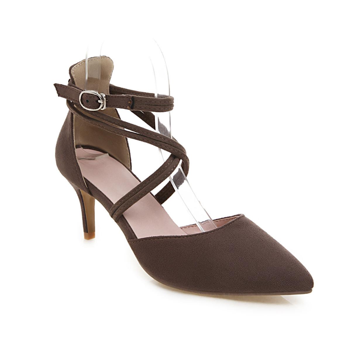 Мода 2024 Остроносые Тонкие Высокие Каблуки Туфли Ремешок на Щиколотке Перекрестная Шнуровка Зеленый Черный Женская Обувь Сандалии Стилетто Лето Большой Размер 34-43 34 хаки 4429₽