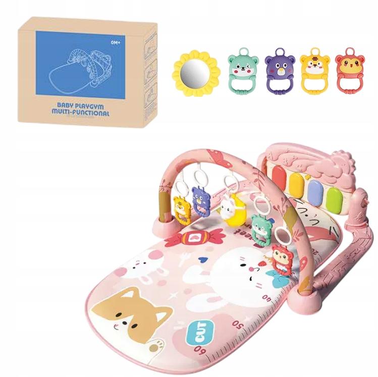 3-In-1 Interactive Educational Mat With Piano And Rattles For Babies