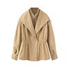 2026 Summer New Arrival: European and American Cross-border Women's Vintage British Double-Collar Suede Jacket W034 26099