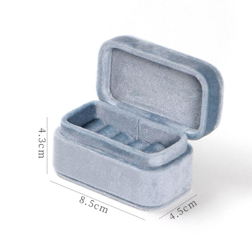 Velvet Jewelry Box Elegant Jewel Case Portable Organizer Case