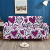 Red Colorful Non-Slip Elastic Sofa Cover, All-Inclusive Supply For All Seasons, 3D Digital Magic Cover