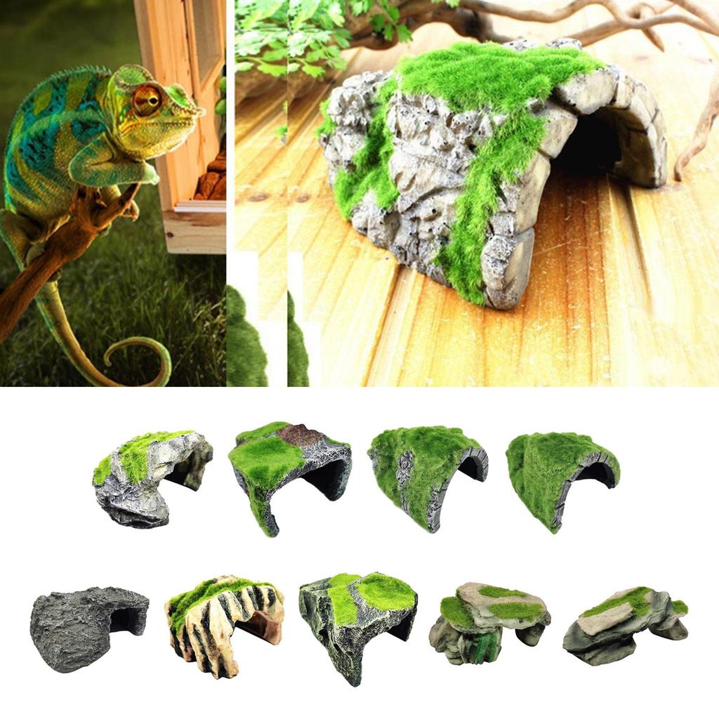 Tortoise Reptile Hiding Cave Fish Aquarium Decoration Durable Hideouts House