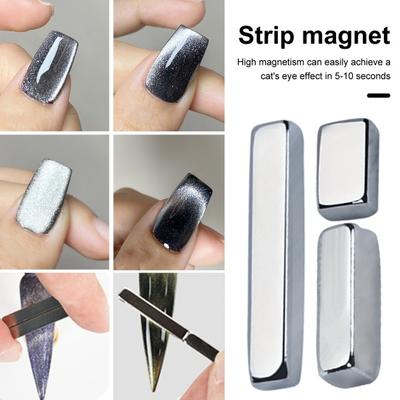 4 ks Kočičí oči Dlouhá magnetická tyčinka Dvouhlavý magnet na nehty Multifunkční magnetická páska pro