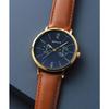 BERING (Bering) Men's & Women's (Unisex) Watch, Japan Exclusive, Navy x Brown Calf Leather & Black Stainless Steel with Two Mesh Straps, Sapphire Crys