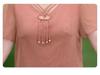 Chinese Inspired Two-Piece Short Sleeve Dress for Middle-Aged & Elderly Women - Summer Solid Color Trendy Mid-Length Skirt