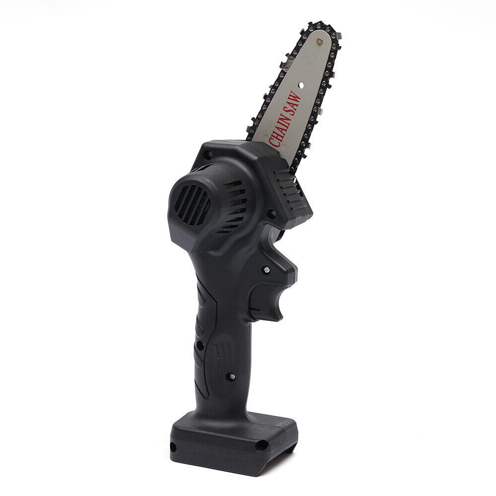 

4 24V Electric Cordless Chain Saw Small Mini Hand-held Chainsaw Battery Powered US чорний