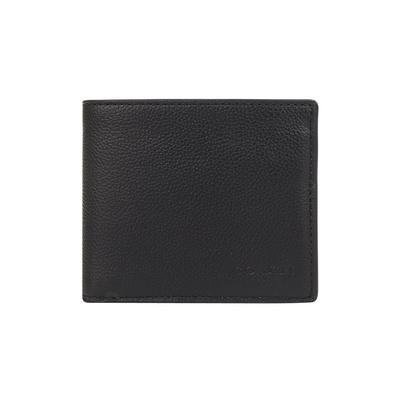 Billfold Wallet 10 Classic Short Compact Multi-Card Slot Soft Leather Wallet Men Wallets Black 67630-QBBK